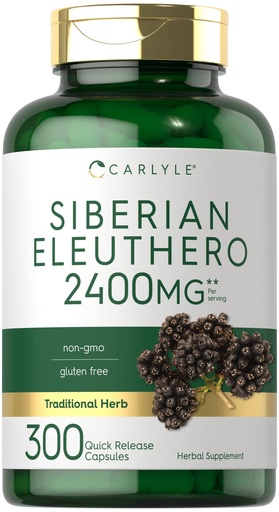 [BRSWYCA7DINRQ2YV] Carlyle Siberian Eleuthero | 300 Capsules | Non-GMO and Gluten Free Formula | Siberian Ginseng | Traditional Herbal Supplement