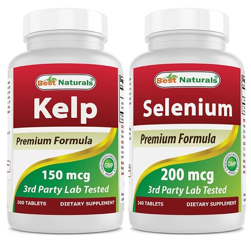[BRSRMBQEDMMQIDY3] Kelp Supplement 150 Mcg & Selenium 200 mcg