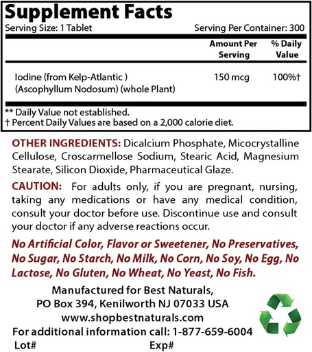 [BRSRMBQEDMMQIDY3] Kelp doplnok 150 Mcg & Selénium 200 mcg