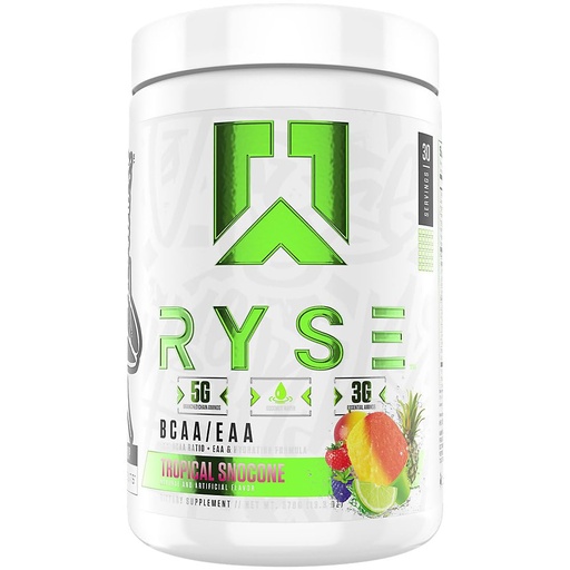 [BRSWGAYPCB7GYCY4] RYSE BCAA EAA Powder - Tropical Snocone - 5g Branched Chain Amino Acids, 3g Essential Aminos, Sugar-Free Electrolytes for Muscle Recovery, Endurance, Hydration and Strength - 30 Servings