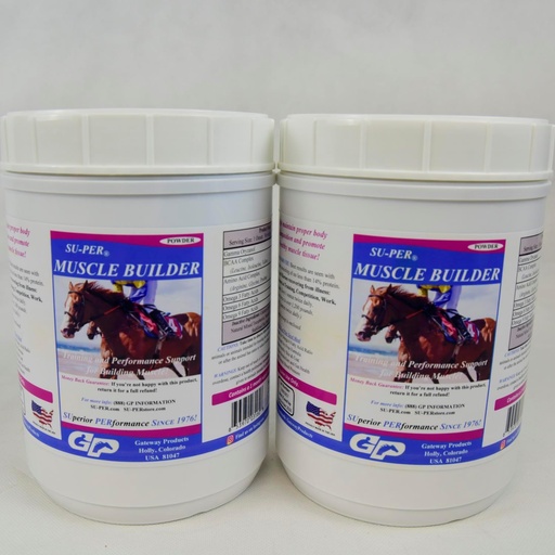 [BRSWIZT3B4EBC2LC] SU-PER Muscle Builder Horse Supplement - Training and Performance Support for Exercising Muscle - 2.5 Pound, (2 Pack)