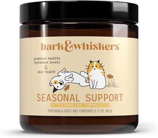[BRSWECQ5BYJRYDLL] Bark " Whiskers Seasonal Support, 3.17 Oz. (90 g), 90 Scoops, Antioxidant and Immune Support, Veterinarian Formulated, Non-GMO, Dr. Mercola