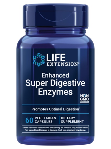 [BRSWKZI5AZ6GY2LK] Life Extension Enhanced Super Digestive Enzymes, Supports Digestion, Comfort, digesting Plant-Based Foods, Non-GMO, Vegetarian, 60 Capsules