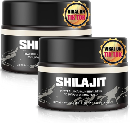 [BRSROGIRCUCQO3Y7] Shilajit Pure Himalayan Organic Shilajit Resin - Gold Grade 100% Shilajit Supplement - Natural Shilajit Resin with 85+ Trace Minerals & Fulvic Acid for Focus & Energy, Immunity,2 * 30
