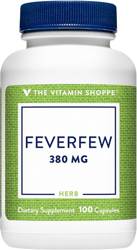 [BRSWIYTYOAJWIFLM] The Vitamin Shoppe Feverfew 380MG, A Traditional Herb, Once Daily (100 Capsules)