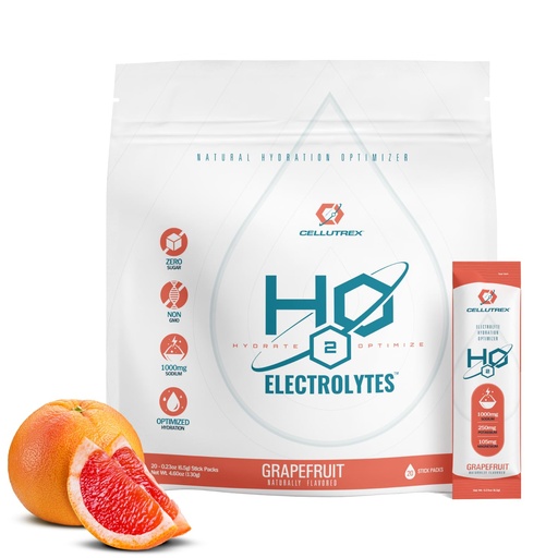 [BRSROFL3BEMB6GYZ] Cellutrex® H2O Electrolytes – Electrolyte Powder Drink Mix, Zero Sugar, Natural Salt Hydration Packets for Recovery and Wellness, Grapefruit, 20 Sticks