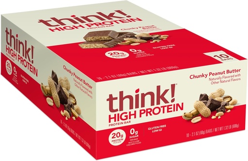 [BRSWIYQKCEAQKFY5] Pentsa! Proteinen barrak, Proteina Handiko Snackak, Gluten Free, Kosher Friendly, Chunky Peanut Butter, Elikadura-barrak, 2.1 Oz taberna bakoitzeko, 10 kondea (Maiatzaren Vary)