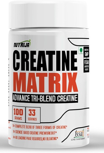 [BRSWYYYZDEIBQDT4] CREATINE Matrix™ - Complete Blend of Creatine HCL, Creatine Nitrate & Magnesium Chelate - 100 Grams (Pineapple)