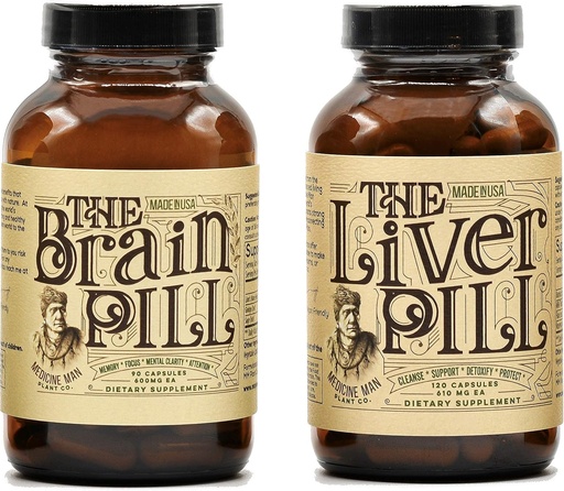 [BRSWYGIODF5RUHT7] Medicine Man Plant Co. - The Warrior Bundle - Liver and Brain Pills - 30 Day Supply
