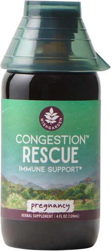 [BRSROAQOBV6REELL] WishGarden Herbs Congestion Resistance Immune Support for terhességet - Soothes Sore Throats, Felső légzőszervi tract és szinuszok, Támogatja az egészséges láz válasz, Biztonságos a terhesség & Postpartum, 4oz