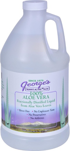 [BRSWGYAPOV5GCCLD] Georges Aloe Vera - Frakcionāli destilēts šķidrums - bez rūgtuma - bez konservantiem - 64 fl oz (iepakojums no 4)