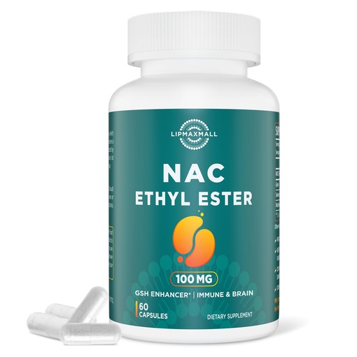 [BRSRMZLQDF7QI2YU] lipmaxmall N-Acetyl Cysteine Ethyl Ester 100mg-More Absorption Than 1000mg NAC-with Glycine 600mg-Benefit Glutathione-Good for Immune System & Antioxidant for Adults,NACET(60 Capsules-1 Pack)