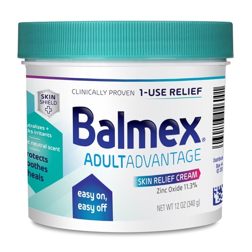[BRSWIEY6CMDBC2DI] Balmex pieaugušajiem Izsitumi Relief Barjera krēms nesaturēšanas aprūpei, viegli, viegli-Off, 12oz
