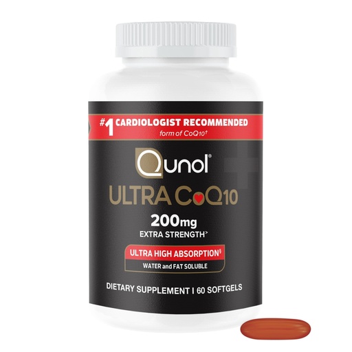 [BRSRMHA5AV4BAC3A] Qunol CoQ10 200mg Softgels, Ultra CoQ10 - Ultra High Absorption Coenzyme Q10 Supplements - Antioxidant Supplement for Vascular and Heart Health & Energy Production - 2 Month Supply - 60 Count