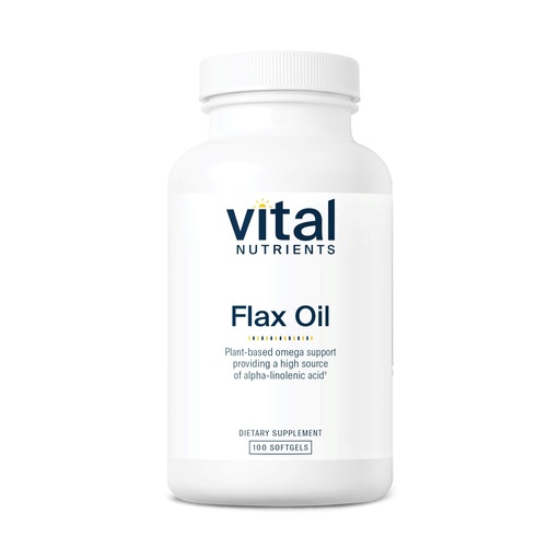 [BRSWIYIZCINWYCLK] Vital Nutrients Flax Seed Oil 3000mg - Cold Pressed Flax Oil with high Concentration of ALA for Heart Health* - Gluten, Dairy and Soy Free - Non-GMO - 100 Softgels