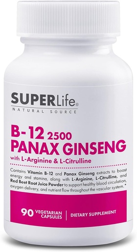 [BRSWGBL2OR6GOAL3] Fresh Start Vitamine B-12 2500 & Panax Ginseng avec L-Arginine & L-Citrulline - Powerful Energy Booster (Powerful Energy Booster) prend en charge le flux sanguin normal et le métabolisme énergétique.