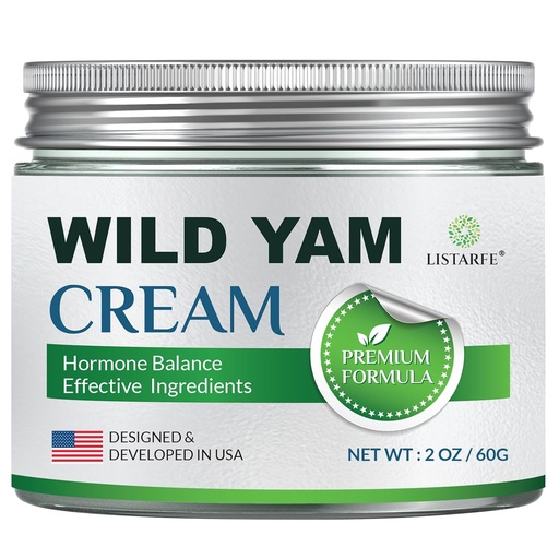 [BRSRAZYBBYHAAAYZ] Wild Yam Cream for Hormone Balance, Organic Wild Yam Cream for Women for Hot Flashes and Night Sweats Menopause Relief, 2 oz