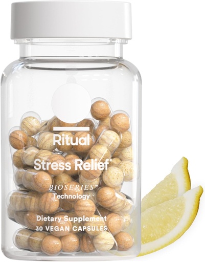 [BRSROHAYOQJRA3AU] Ritual Stress Relief Supplement Shoden® Ashwagandha, Suntheanine® L-Theanine, and Saffron as affron®* BioSeries with 8-Hour Release to Support Natural Cortisol Response and Promote Calm, 30 Day
