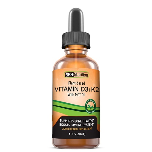 [BRSWYYI7OUGWKFL4] Vegan Vitamin D3 + K2 (MK-7) Liquid Drops with MCT Oil, Peppermint Flavor, Helps Support Strong Bones and Healthy Heart