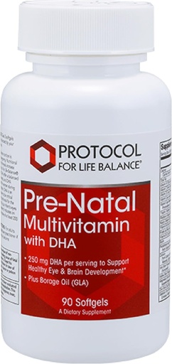 [BRSWIEL5DMNQKCL6] Protocol Pre-Natal Multivitamin with DHA - 250 mg DHA - για υποστήριξη εγκυμοσύνης & γαλουχίας* - με DHA, ασβέστιο, χαλκό, B12 & βιταμίνη C - Hanal & Dairy Free - 90 Softgels