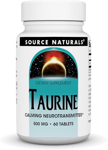 [BRSWIYT3PMCAMG3G] Source Naturals Inc. Taurine 500 mg 60 Tablets