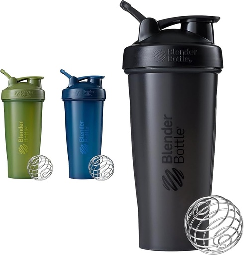 [BRSRAYYYAANGKFY2] BlenderBottle 2-Pack 28-Ounce and 20-Ounce Shaker Bottles with BlenderBall Wire Whisk