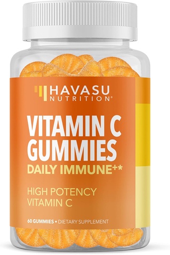 [BRSWYZICCF5GKEYU] HAVASU NUTRITION Vitamin C Gummies, Orange, 60ct