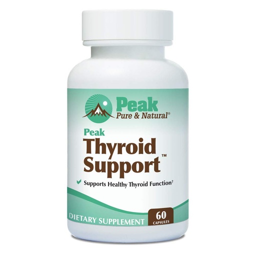 [BRSWECQCBANWK3Q3] Thyroid Support by Peak Pure & Natural | Thyroid Supplement and Metabolism Booster to Support Weight Maintenance | Iodine Supplement Designed for Underactive Thyroid | 60 Capsules