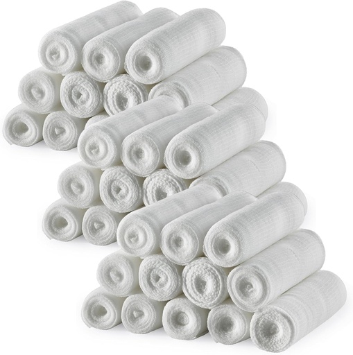 [BRSWGHDRBMPG2YLA] MEDca Gauze Bandage Rolls - 36 Pack, 4 in x 4.1 Yards Per Roll, Medical Grade Stretch Wrapping for Dressing All Types of Wounds and First Aid Kit (4-Inch, 36 Pcs)