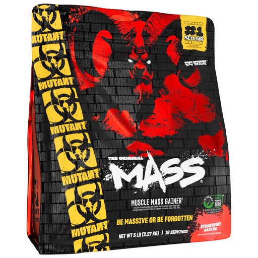 [BRSWG2QDCICR6FLP] Mutant Mass | Weight Mass Gainer Protein Powder - high Calorie Protein Powder for Mass gain - Strawberry Banana - 5 Pound