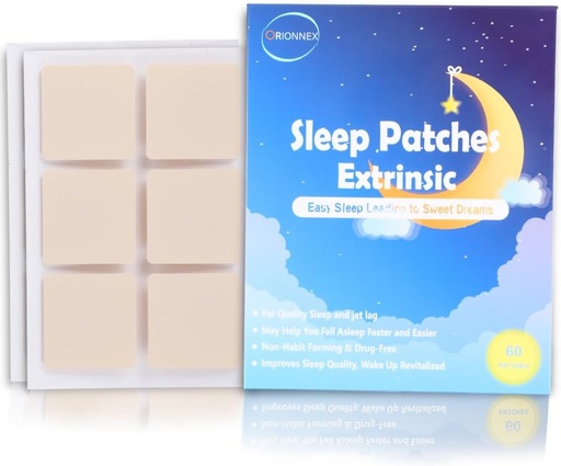 [BRSRAYIRDMNBAH3V] Deep Sleep Patches Extra Strength, 60 Pack Upgraded All Natural Stickers, for Yoga Relaxation Meditation, Easy to Use Last All Night