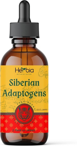 [BRSRA23QA4IQEEYV] Siberian Adaptogens Herbal Blend with Maral, Spikenard, Eleuthero, Red Ginseng, Rhodiola, Schisandra, Licorice, Peony, & More - Boosts Energy, Enhances Focus, Reduces Stress, 2 Fluid oz (60 ml)