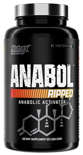 [BRSROBT7OUHQIC35] Nutrex Research Anabol Ripped Anabolic Muscle Builder for Men, 2-in-1 Muscle Builder and Shredding Supplement, (60 Count)