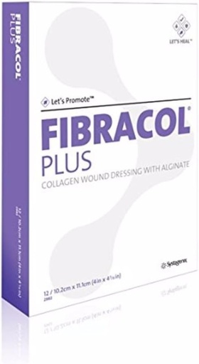 [BRSWIZ36DF6WGDLE] 532982 - FIBRACOL Plus Collagen Wound Dressing 4 x 4-3/8, Large (12 Pack)