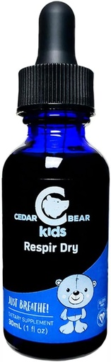 [BRSROFICCMHAAGQ2] Cedar Bear Respir Dry for Kids - Herbal Supplement That Dries Wet, Gunky Coughs, & Runny Noses 1 fl oz (Pack of 1)