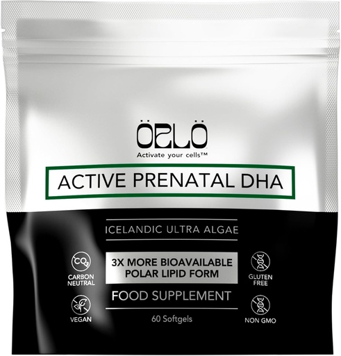 [BRSRMGIZOEIGO3DU] Orlo PrENATAL DHA - Prenatal DHA Omega 3 Priedas - Trigubas stiprumas Omega3s - Vegan DHA & EPA - Algae Omega-3 aliejus - Parama smegenų vystymuisi nėštumo ir žindymo metu (60 Mini Softgels)