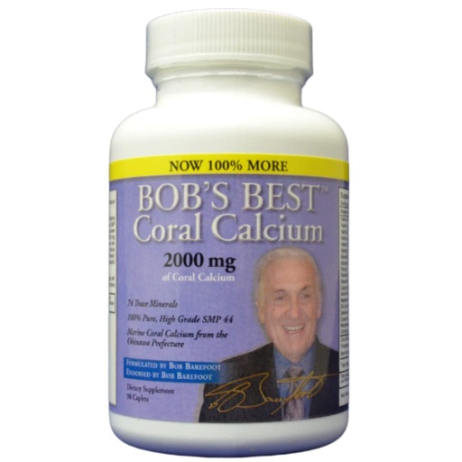 [BRSWIYQPO4GR6CLE] Bob Barefoot’s Bob’s Best Coral Calcium 2000 mg – Original Authentic Coral Calcium Formula – 90 Caplets – Founder Developed, Premium Mineral Supplement