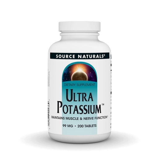 [BRSWIYQOAUMW2FIZ] Source Naturals Ultra Potassium, Maintains Muscle & Nerve Function* - Dietary Supplement - 99 mg - 200 Tablets