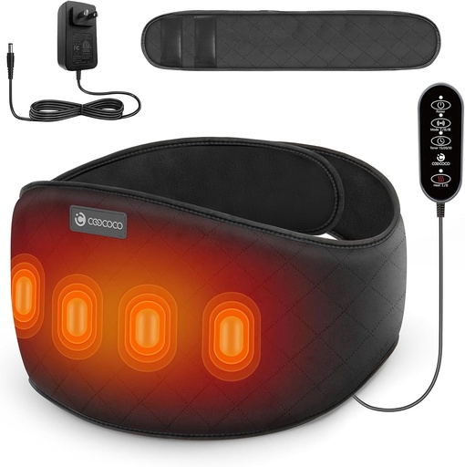 [BRSRAYY7BAPA2ALL] Lower Back Massager with Heat, CooCoCo Heating Pad with Massager for Pain Relief, Heat Pad with Auto-Off, Heated Waist Belt, Birthday Gifts for Women Men Mom Dad (Corded)
