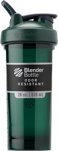 [BRSROHABOB5A23T6] BlenderBottle Shaker Bottle Pro Series Perfect for Protein Shakes and Pre Workout, 28-Ounce, Full-Color Green