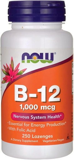 [BRSWIYYPOMNWGADK] NOW B-12 1000mcg 250 Lozenges