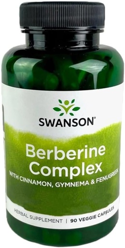 [BRSWIBAKDIDREC36] Swanson Berberine Complex w/Cinnamon Gymnema & Fenugreek 90 Veg Capsules