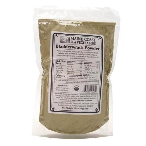 [BRSWYYYYBAPBYADJ] Bladderwrack Powder - Wild Atlantic - Organic Seaweed - Maine Coast Sea Vegetables- 1 Pound