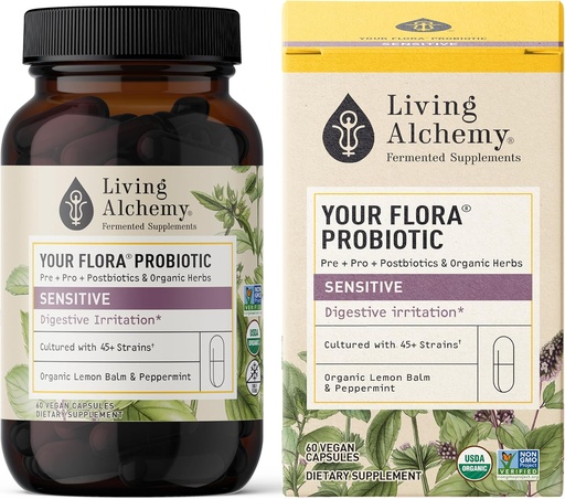 [BRSWYZINCMNGODTF] Gut Health Addiments - Jūsų flora probiotinis jautrumas su fermentuotų sojų pupelėmis, citrinų balzamas, pipirmėtės, & Prebiotikai - Cleanse Detox vyrams ir moterims - Vegan, Non- GMO - Live Alchemy, 60 PKs