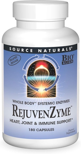 [BRSWIY34ABYAY23E] Source Naturals RejuvenZyme - for Heart, Joint & Immune Support - 180 Capsules