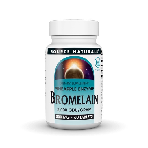 [BRSWIYQPO4PBQ2TM] Source Naturals Bromelain, 500 mg - 60 Vegan Tablets | Pineapple Enzyme | 2,000 GDU/GRAM | Immune Support | Digestive Support*