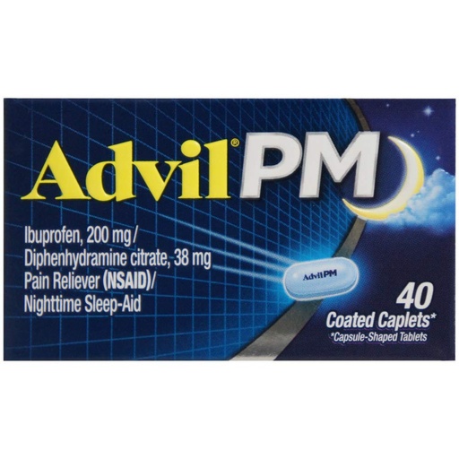[BRSWKGYIBJ7RUCT4] Advil PM 200 mg Coated Caplets 40 ea (Pack of 2)