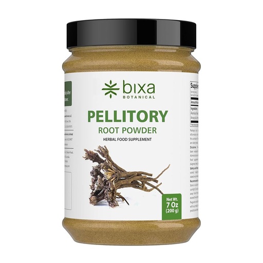 [BRSWGEL7O56RY2Q3] bixa BOTANICAL Pellitory Root Powder | Anacyclus pyrethrum/Akarkara | Ayurvedic Herbal Supplement | 200 GMS / 7 OZ | Gluten Free, Non-GMO, Steam Treated, Vegan, 100% Pure.