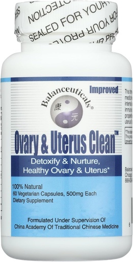[BRSWIYQMBUHB6HLI] Ovariálne a Uterus Clean, 500 mg Diétne doplnkové kapsuly, 60-Count Bottle