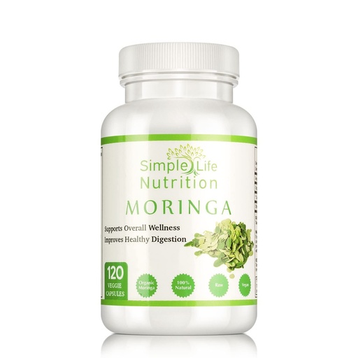 [BRSWGAL7BN6GYFDP] Organic Moringa Powder Capsules - Vegan Non GMO Oleifera Leaf Extract